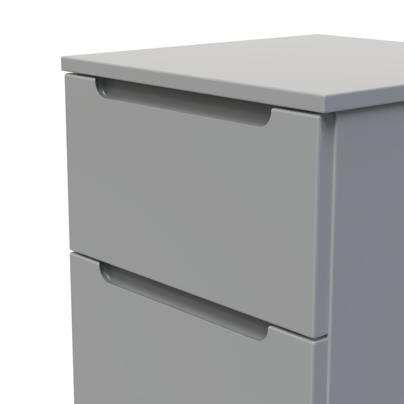 Bisma 37cm W Manufactured Wood Bedside Table, Grey