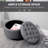 Round Linen-Touch Fabric Storage Footstool Ottoman Button Tufted Footrest With Removable Lid