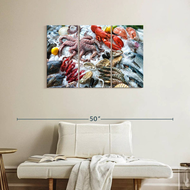 Plateau de fruits de mer frais, H 24 po x l 38 po
