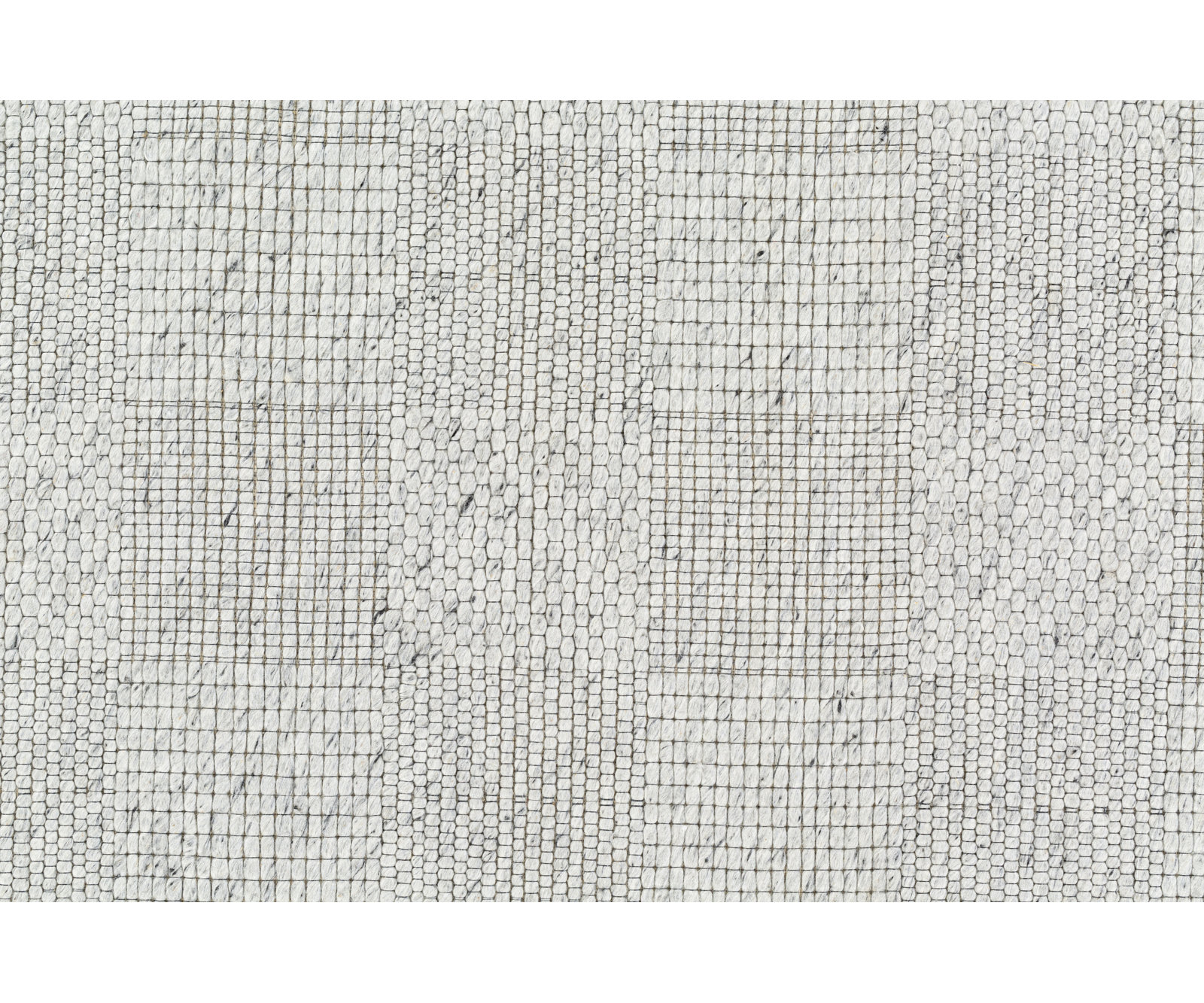Becker Off-White Black Hand-Woven Geometric Wool Rug, Rectangle 2' x 3'