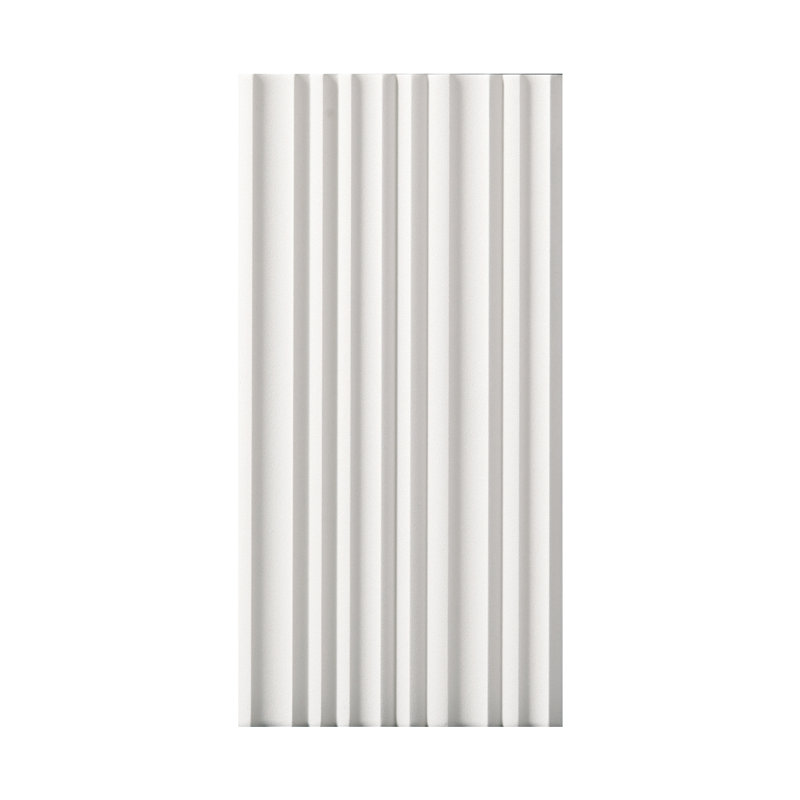 Granas Vague 6" x 12" Ceramic Embossed Wall Tile, White