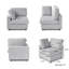 Fauteuil à housse recouverte de tissu-773704420