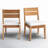 Carenen Solid Teak Dining Chair with Cushions (Set of 2)