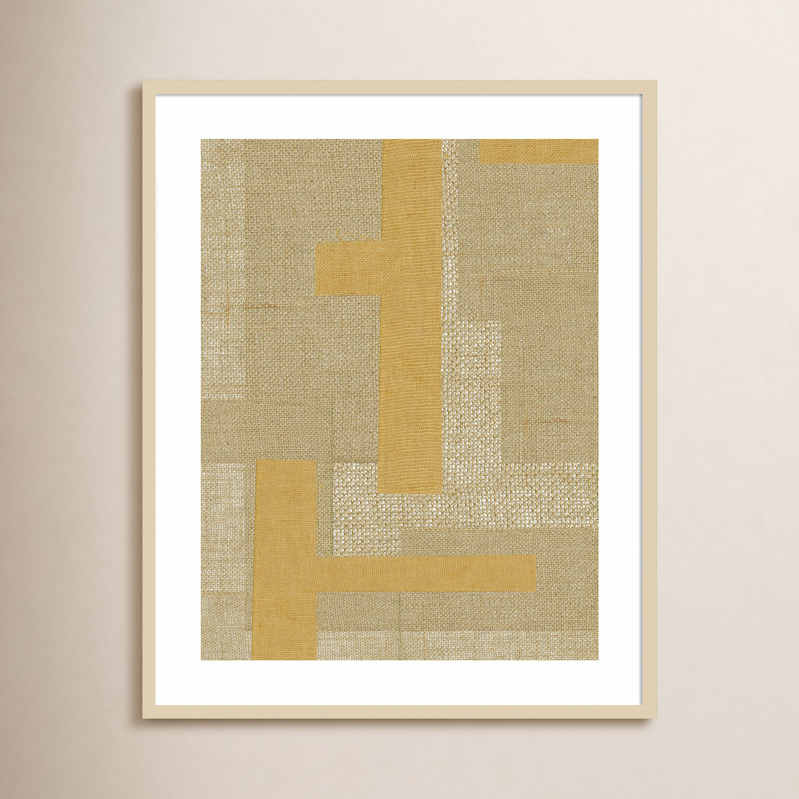 Fabric Pattern Collage No. 4 Print, Brown, 41" H x 33" W