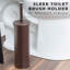 Brosse de toilette en bronze huilé avec pot-63221012