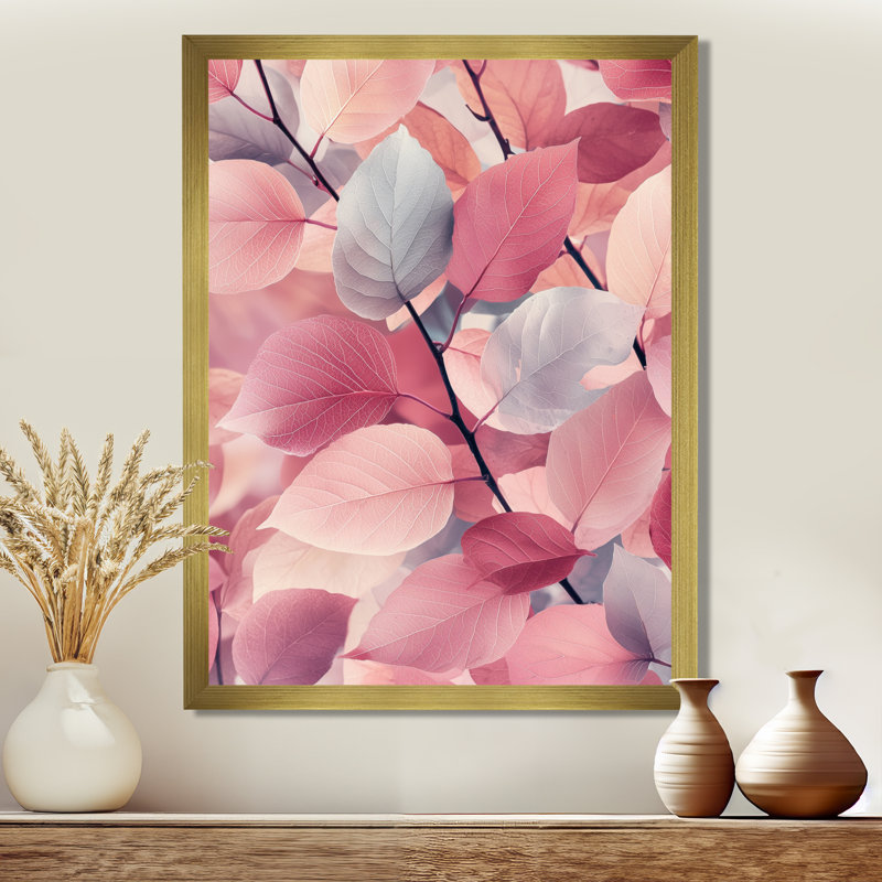 Rylee - reproduction d'art sur toile florale, H 20 po x l 12 po, Reproduction encadrée d'une seule photo, Doré