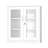 Tool Storage Cabinet White Steel 2-Door Glass (Pre-Hole)-124465180