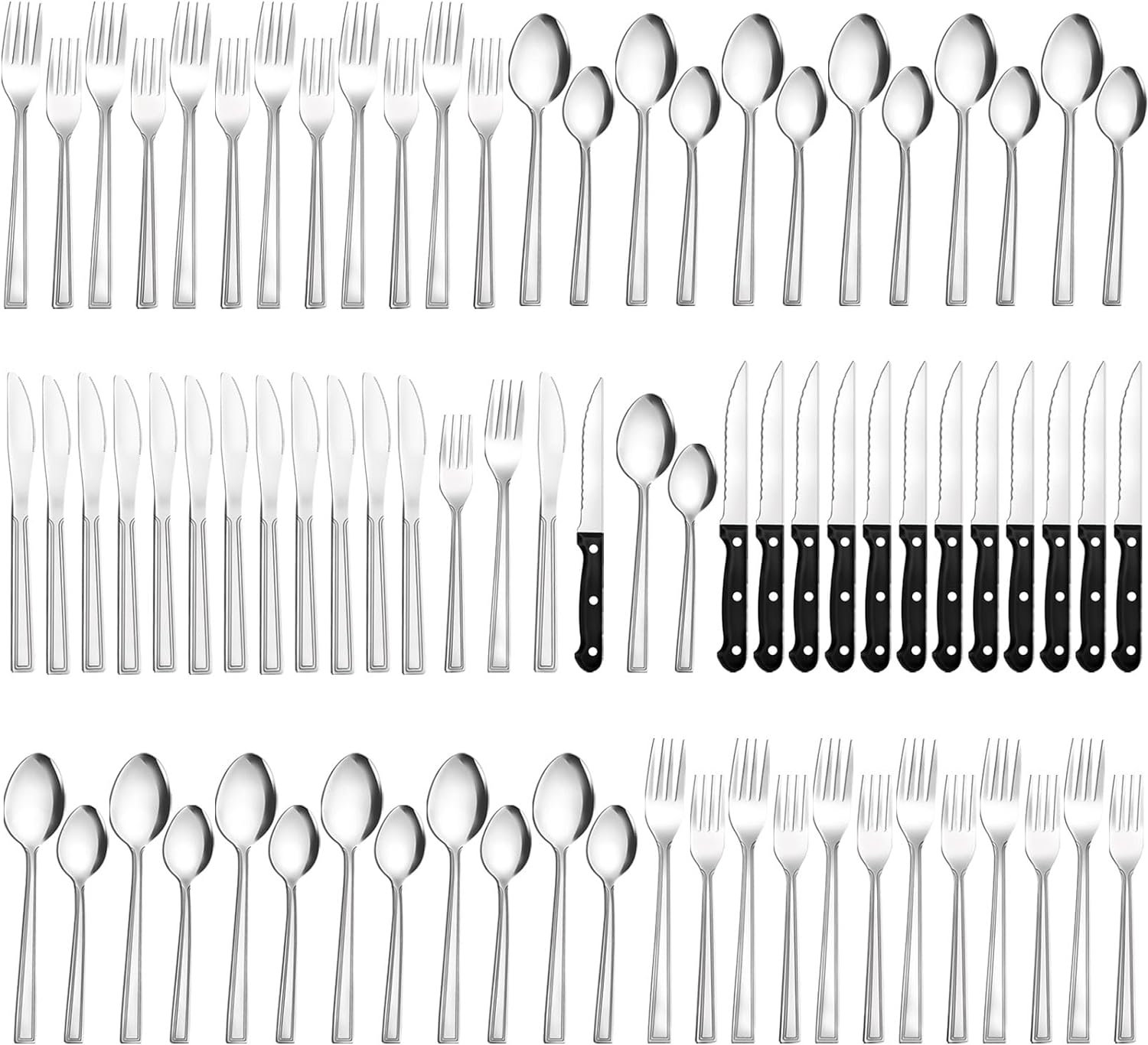 Latitude Run® Jahzelle Stainless Steel Flatware Set Service for 12