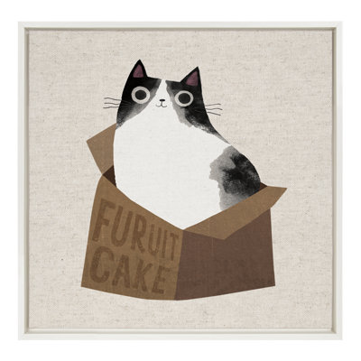 Furuit Cake by Planet Cat Framed Canvas Wall Art Print