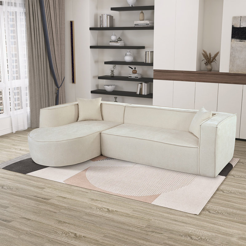 Canapé modulaire de style moderne, Polyester blanc
