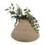 Vase sculpté tissé à large ouverture pour fleurs - Vase haut décontracté pour centre de table de salle à manger ou décoration intérieure - 18 po, brun et brun clair