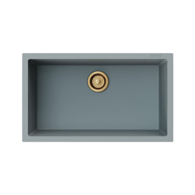 30" Croma Grey Granite Composite Sink Drop-In/Undermount Single Bowl Kitchen Sink