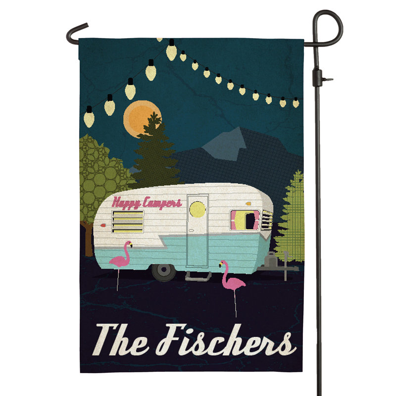 Drapeau de jardin 17,5 po x 12 po Happy Campers, Oui