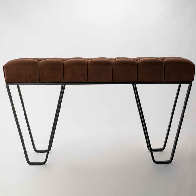 Fahrudin Velvet Upholstered Bench, H50 x W70 x D30cm