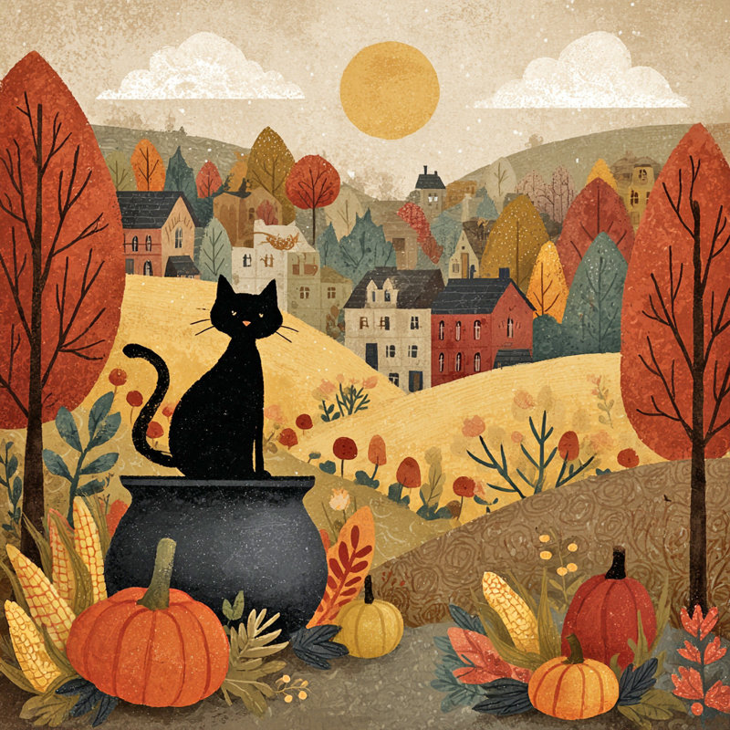 Pumpkin Patch Guardian Wrapped Canvas Wall Art