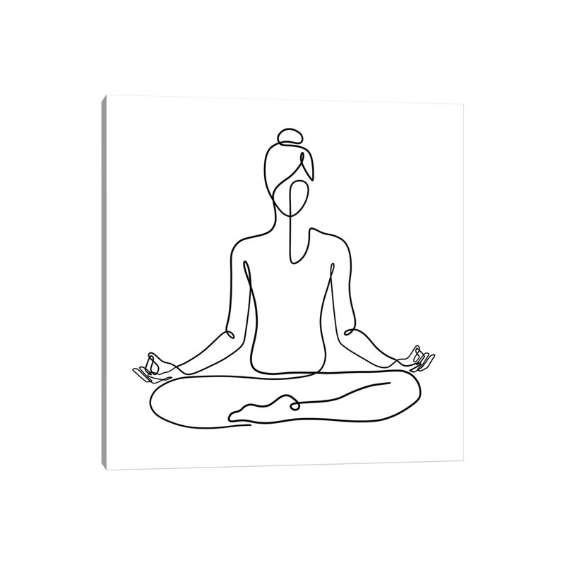 Yoga Namaste Square by Dane Khy - Wrapped Canvas Print, 66.04 cm H x 66.04 cm W x 3.175 cm D
