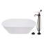 Baignoire autoportante ovale 67 po Kingston-114103863