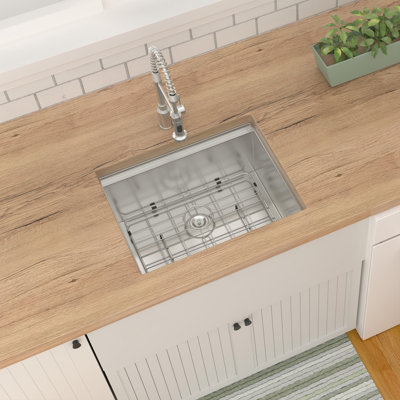 Laundry Workstation Sink - 24" X 18" X 13" Undermount Workstation Laundry Utility Sink Deep Single Bowl 16 Gauge Stainless Steel Laundry Tub Sinks