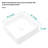 15.69"X15.69" White Ceramic Square Vessel Bathroom Sink