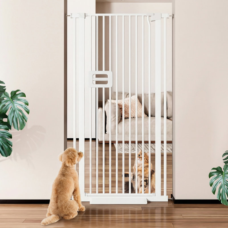 Barrière pour chat extra haute pour chat 55 po Mestuel, 29.5-32.8", White