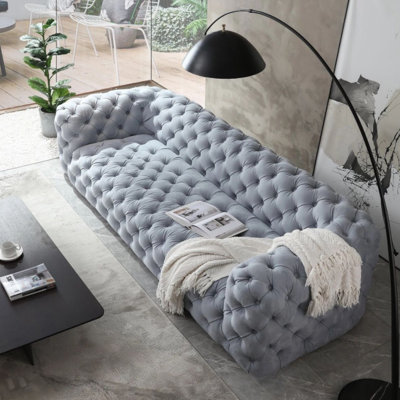 Tamel 95'' Rolled Arms Chesterfield Sofa