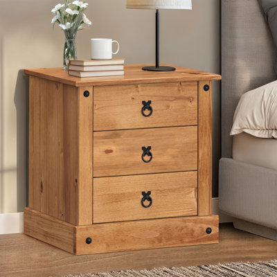 Bridewell 52cm W Solid Wood Bedside Table