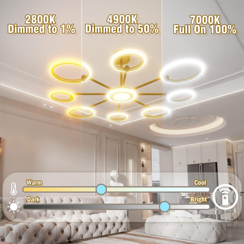 Dayvon LED Semi Flush Mount