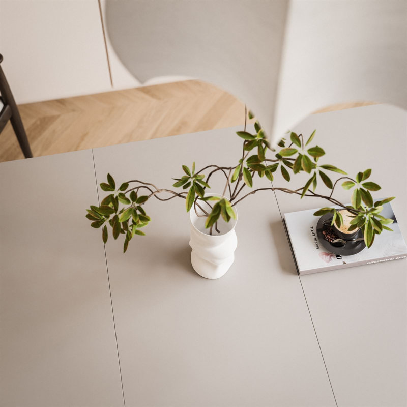 Extendable table ARTON 140 cm, White, Cashmire