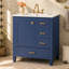 Ensemble de meuble-lavabo moderne avec lavabo 30 po, meuble-lavabo moderne avec porte à fermeture douce et 3 tiroirs, structure en bois massif