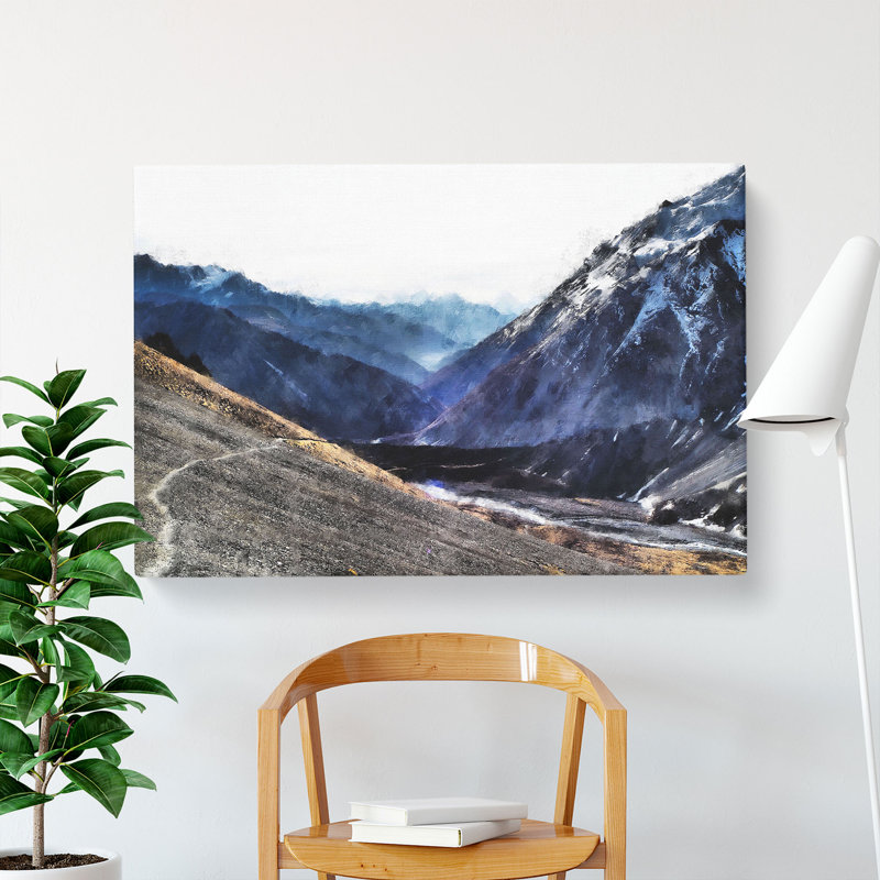 Trail In The Annapurna Circuit Nepal - Wrapped Canvas Painting, 40cm H x 60cm W x 3cm D