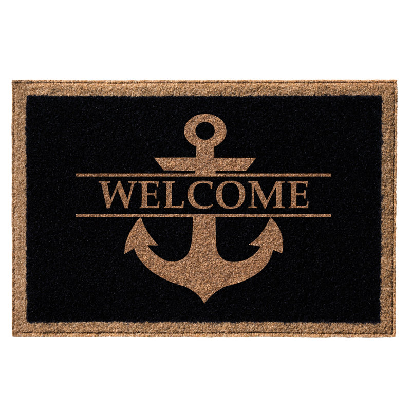 Tapis d'extérieur antidérapant Crescio 60 "x 36", Noir, Oui