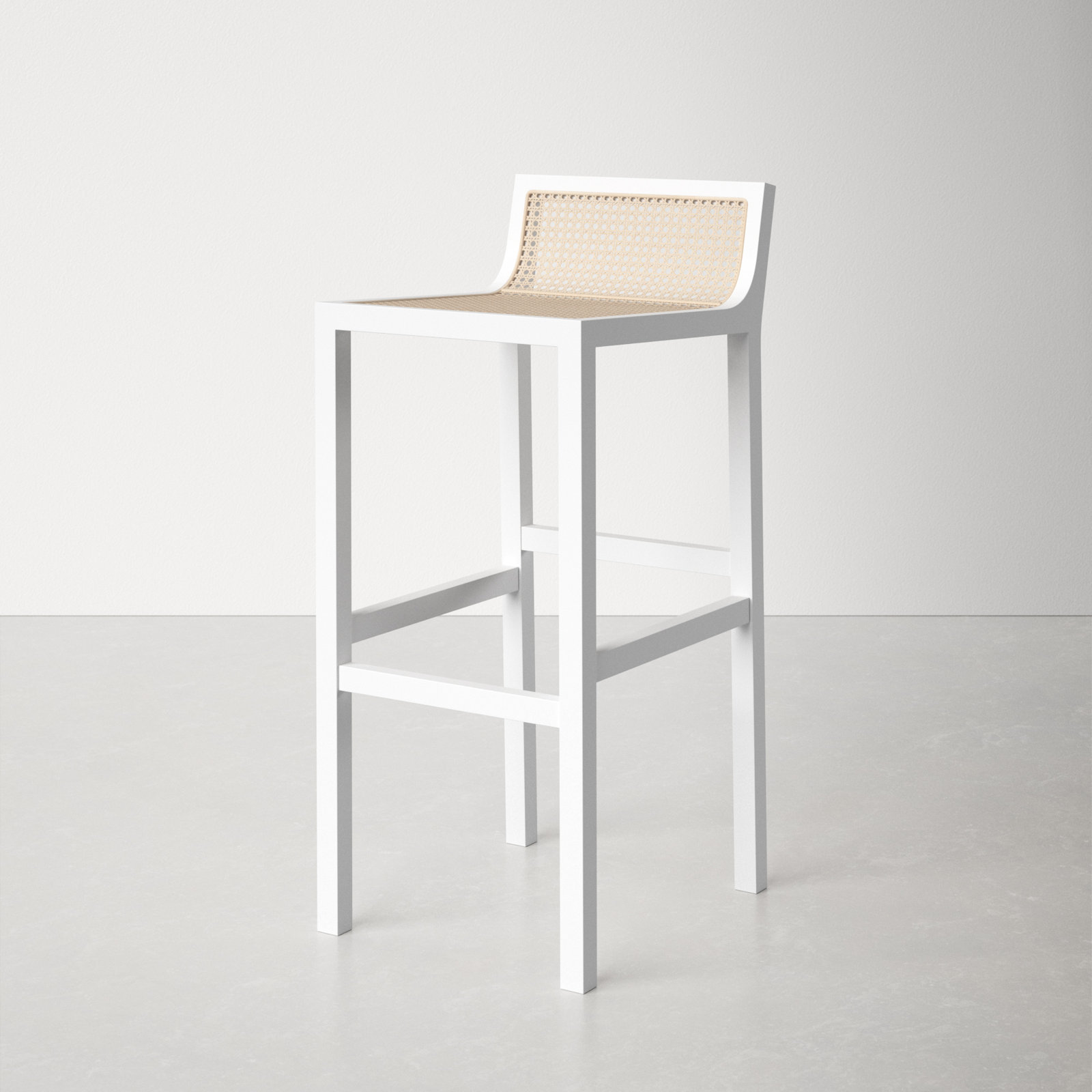 McCarthy Bar and Counter Stool, White, Bar Stool(31.5” Seat Height)