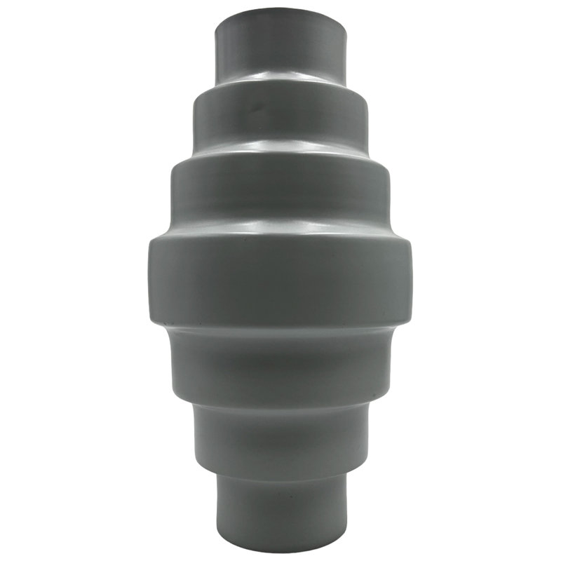 Decorative Handmade 12 inch Modern Flower Vase, Gray