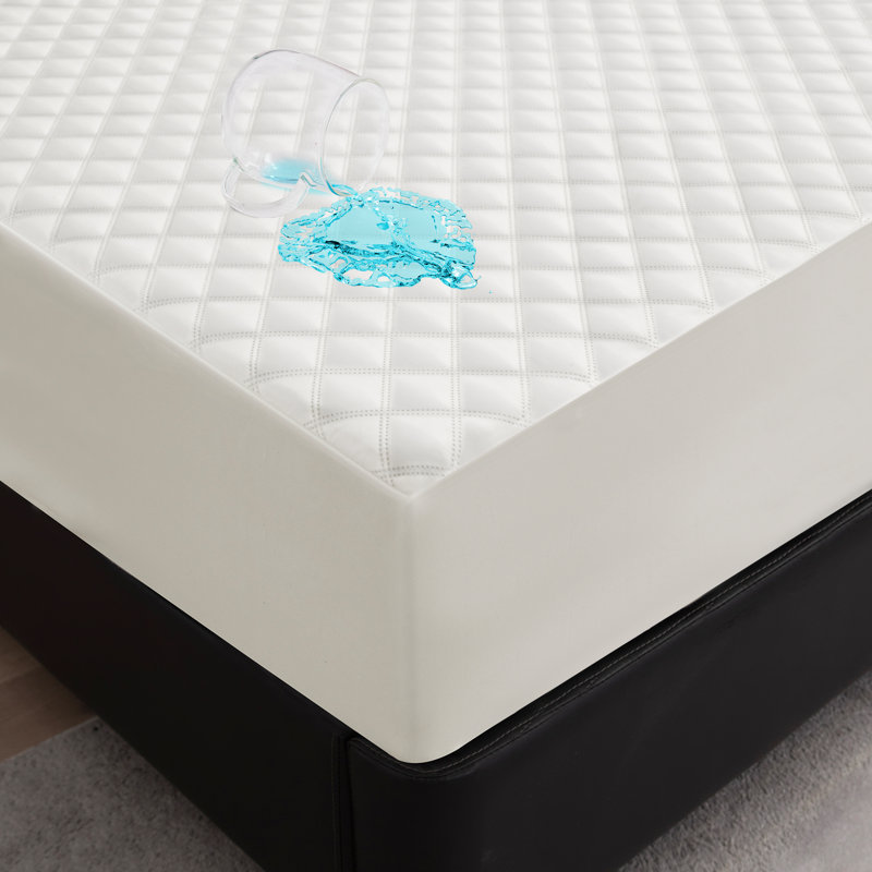 Housse de protection matelassée imperméable pour matelas, Lit simple