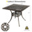 Araan Square Metal Outdoor Dining Table With Umbrella Hole , 35.4'' in. W 35.4'' in. D