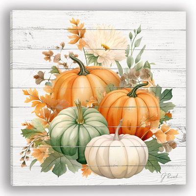 Pumpkin Meadow Glow Wrapped Canvas Wall Art