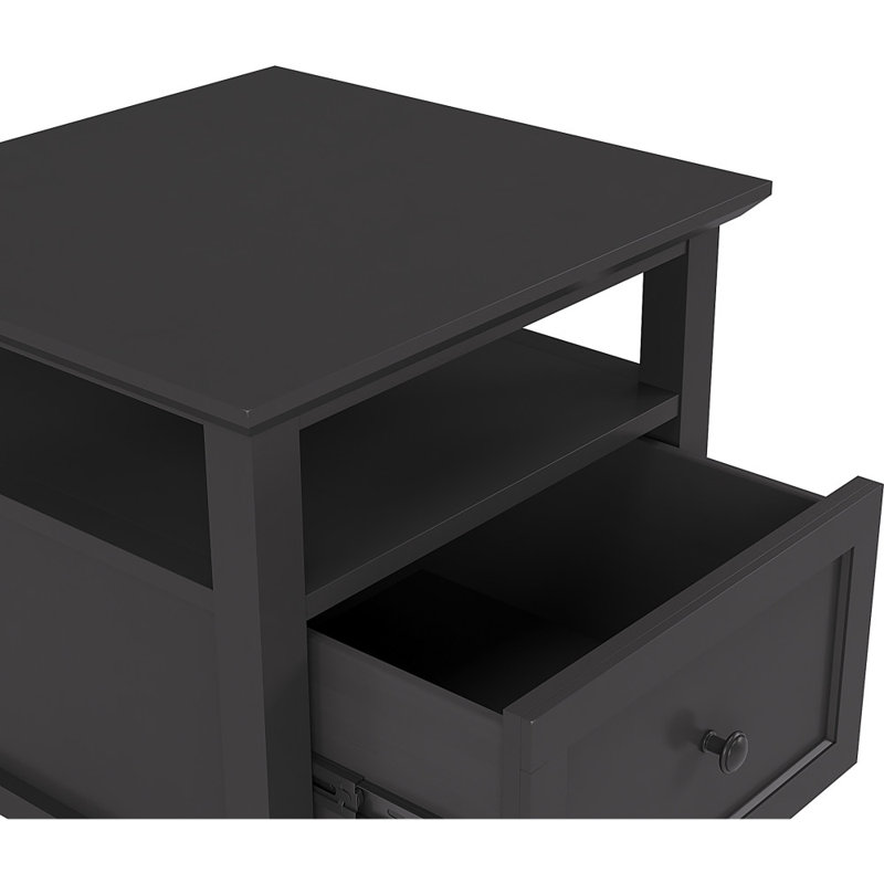 Table de bout carrée Grace, Noir