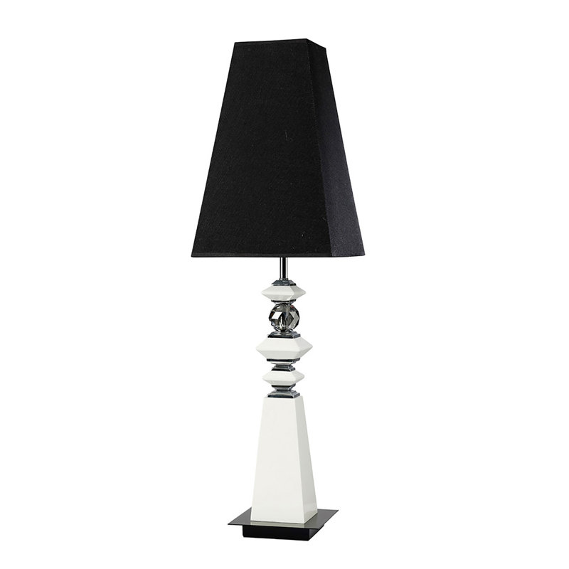 Iron Table Lamp, Silver/Black