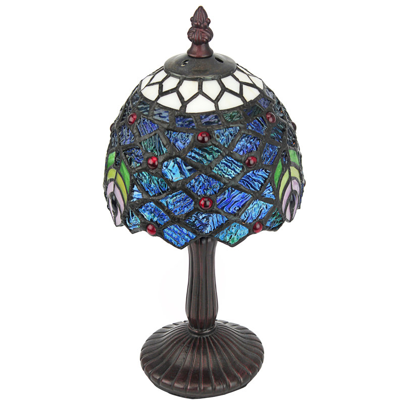 Ravishing Peacock Tiffany-Style Table Lamp