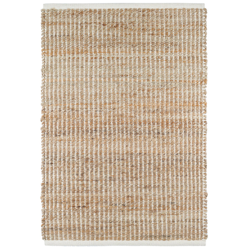 Tapis en jute tissé à la main Gridwork, Rectangle 8 pi 6 po x 11 pi 6 po, Noir / brun
