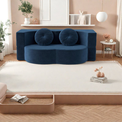 Space-saving Modern Sofa, Foam-filled Plush Convertible With Compact Design