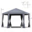 Tente escamotable avec pavillon de jardin hexagonal et tente d'extérieur robuste