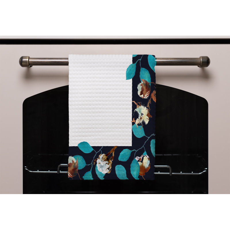 Cotton Floral Waffle Kitchen Towel