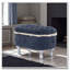 Banc de rangement avec repose-pieds en tissu-893364593