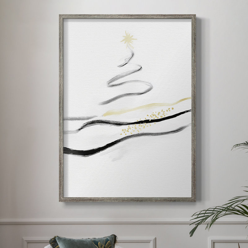 «Christmas Holiday Art» CDXxVI, reproduction d'art encadrée - bois massif