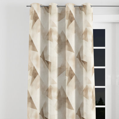 Rideaux à œillets Modern Modern - géométrique beige à œillets - 1 panneau