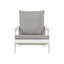 Canapé d'extérieur simple avec coussin pour toutes les saisons HiPS, blanc / gris