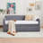 Twin Upholstered Daybed Frame with Trundle-1770055162