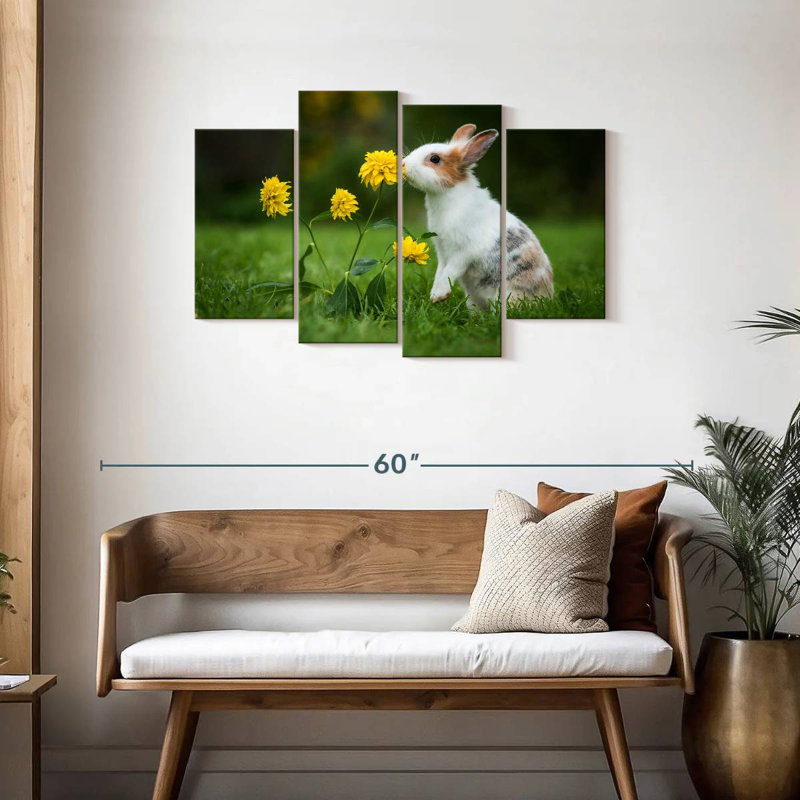 Brampt et fleurs, H 27 po x l 43 po