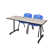 Nicklos T-Base Training Seminar Table, 2 M Stack Chairs